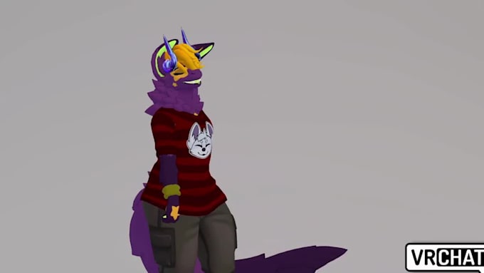 create custom vrchat avatar furry avatar with toggles sfw vrm unity 3d model
