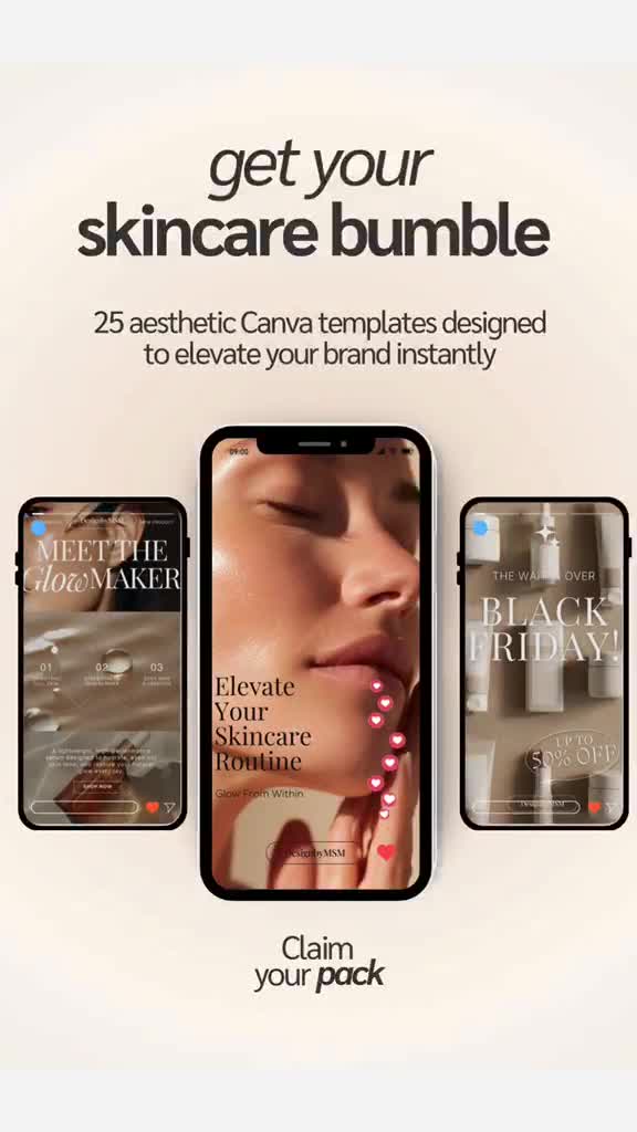 design canva templates for skincare and beauty