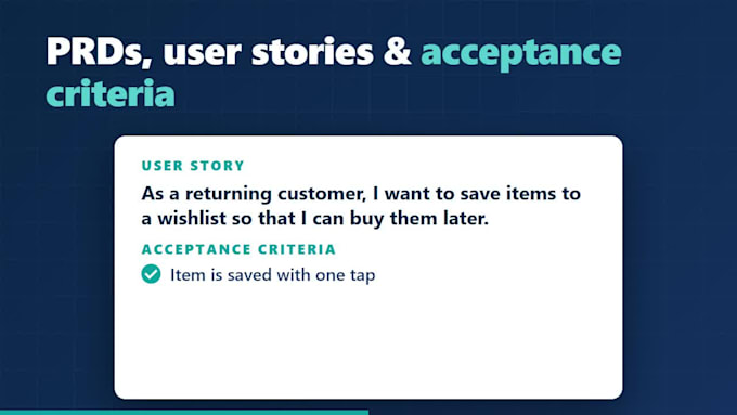 write product requirements and user stories for your software project