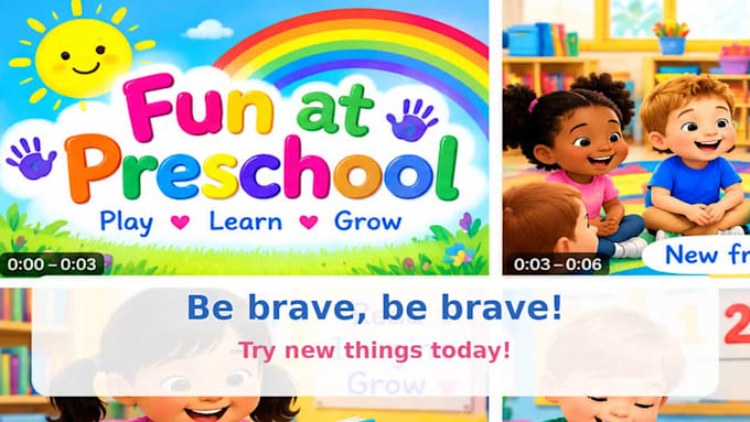 create colorful educational videos for kids