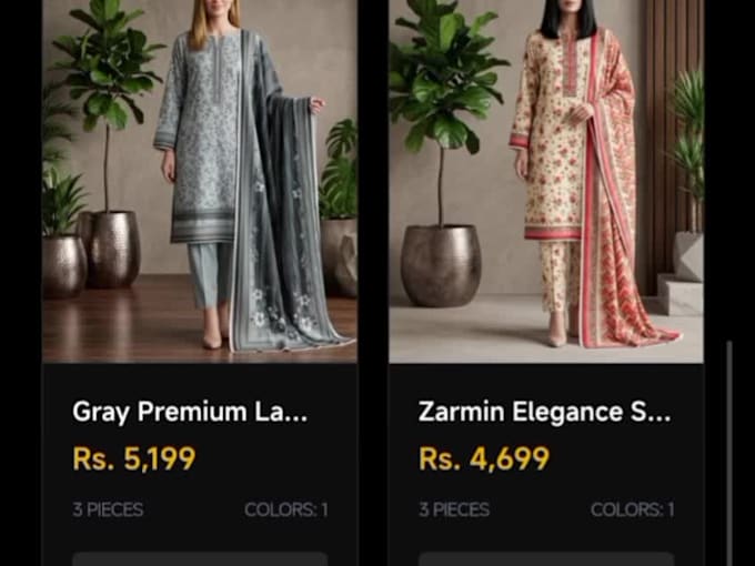 build a professional e commerce website with modern design
