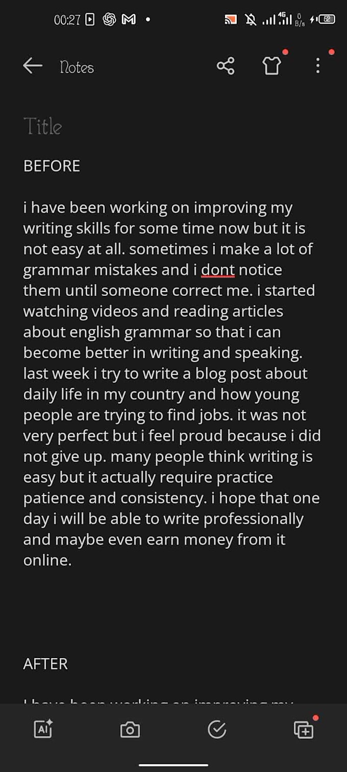 edit and correct grammar, spelling, and punctuation