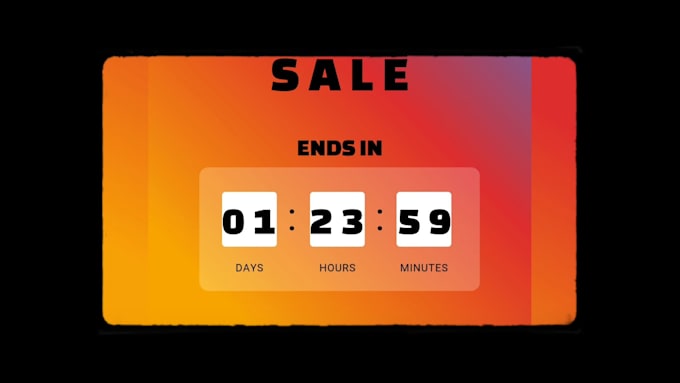 create urgency countdown timer for sale ads and promotion