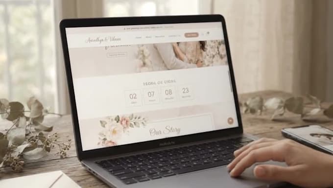 build a custom digital wedding invitation website