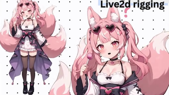 design and rig professional live2d vtuber model for vtube studio
