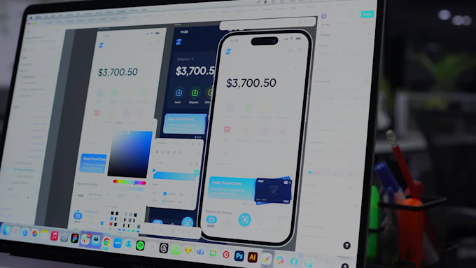 do mobile app design, app ui ux design and figma app design