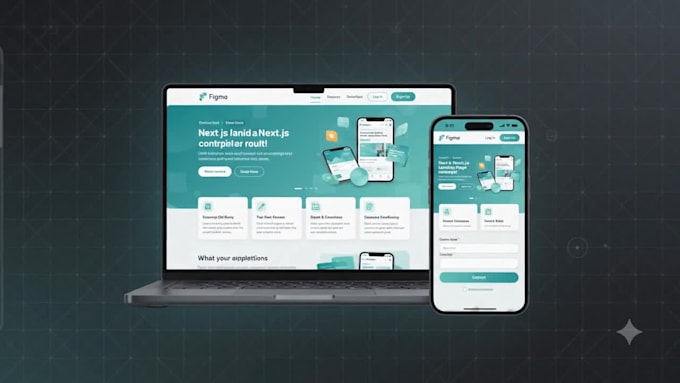build a nextjs landing page from figma