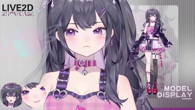 craft live2d vtuber model, 2d vtuber design, live2d rigging, anime facerig