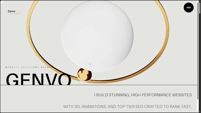3d website with smooth scroll animations
