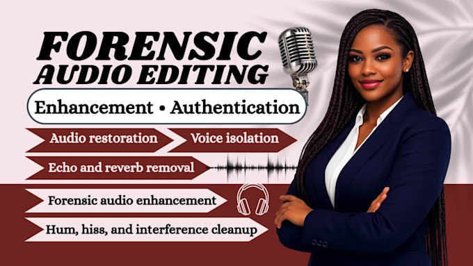 enhance forensic audio, remove noise, isolate voices, and restore recordings