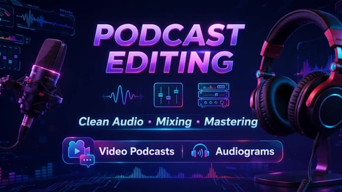 do professional podcast editing, mixing and mastering