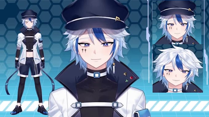 draw live2d vtuber model with vtuber outfit, 2d vtuber rigging nsfw anime vtuber