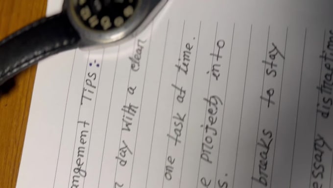 professionally handwrite letters, notes and documents