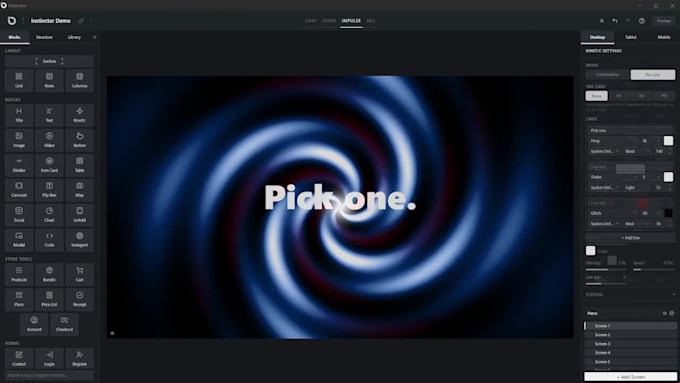 design a 3d ecommerce website, modern online store with shop design