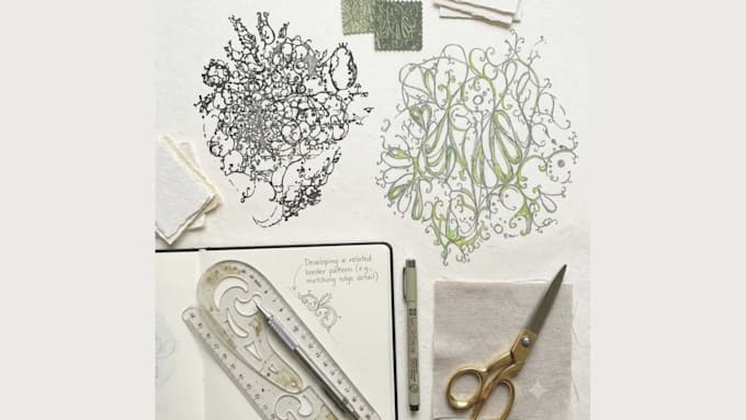 make really detailed and unique floral arts and patterns