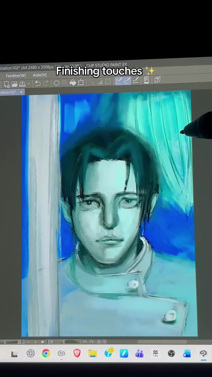 paint an atmospheric painterly anime portrait commission