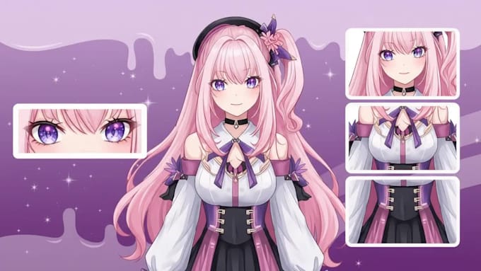 design live2d vtuber model, vtuber rigging, vtuber avatar, vtube studio
