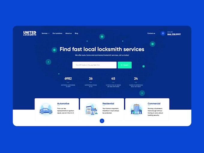 design a locksmith website, emergency locksmith, wordpress, wix, squarespace