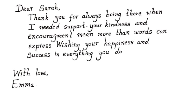 write neat handwritten notes, letters, and documents