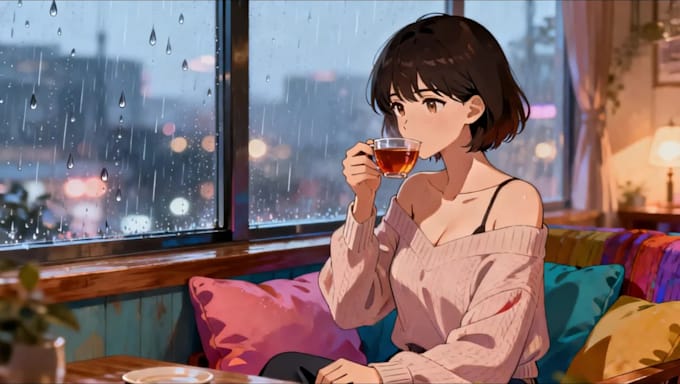 lofi loop animation for your cozy music ambiance