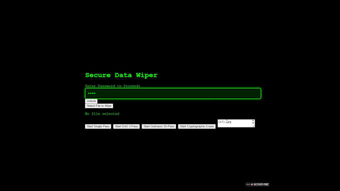 create a secure file wiper desktop app for windows