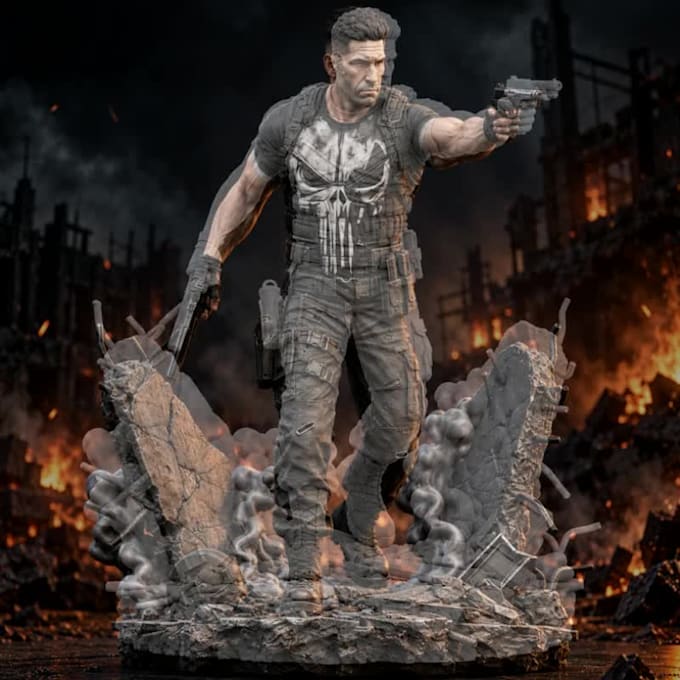 provide a detailed 3d printable action figure stl model