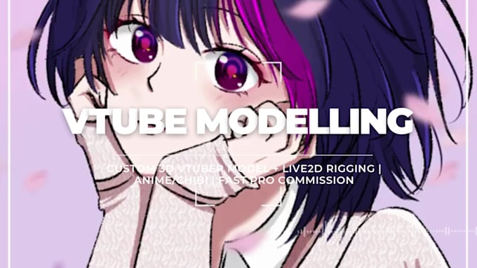 custom 3d vtuber model, live2d rigging anime, chibi fast pro commission