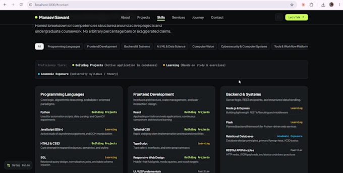 build a responsive personal portfolio website