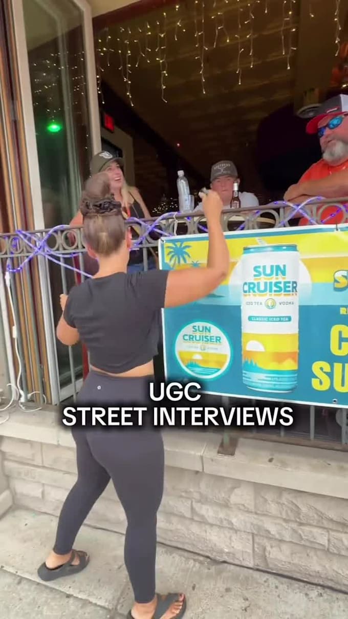 create ugc street interview for tech,wellness,app ugc  saas,ugc fitness,ugc mom
