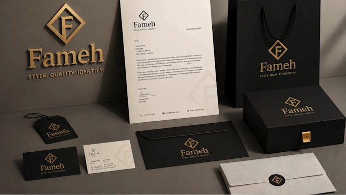 design a minimalist combination logo with brand identity