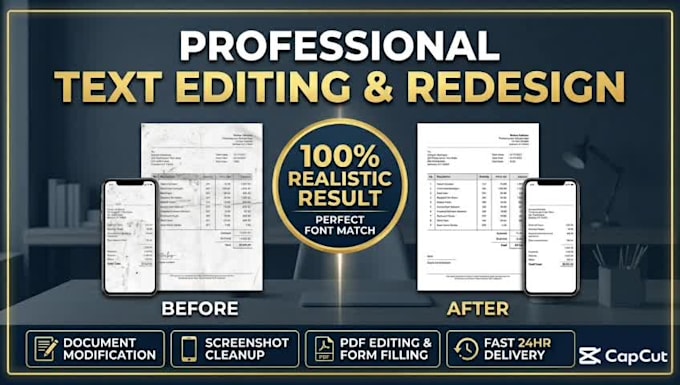 professionally edit text on screenshots, documents, and PDF files