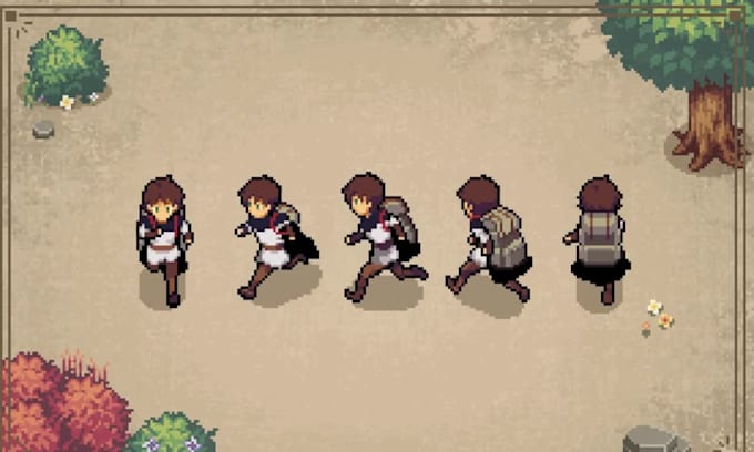 pixel art isometric character sprite, scenarios game map, background game asset