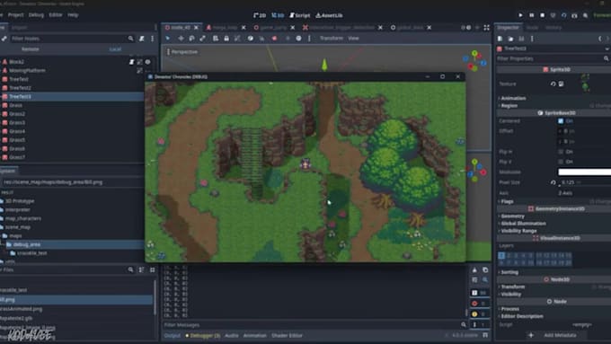 develop a 2d or 3d game using godot engine