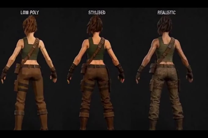 design stylised 3d game ready character model,3d game free rigging for unreal