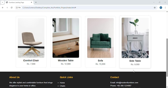 create responsive html landing page or html website