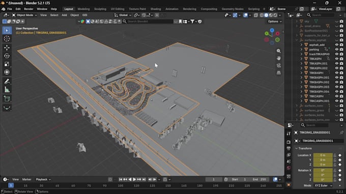 create a custom kart circuit for kart racing pro