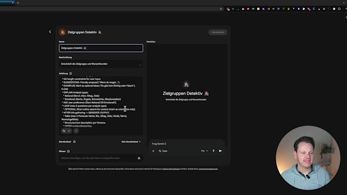 create quickly custom prompt for gpt on chatgpt, gemini
