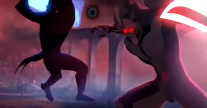 2d japanese anime style fighting animation, frame by frame animation scene