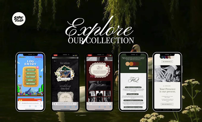 design a custom wedding website with rsvp
