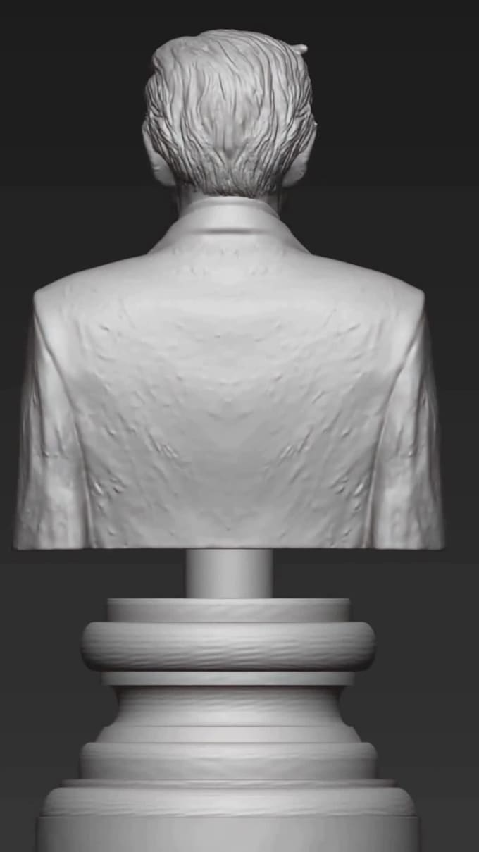 sculpt a realistic 3d head bust in zbrush from your photos
