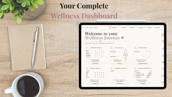 design a glp 1 wellness digital planner for goodnotes ipad