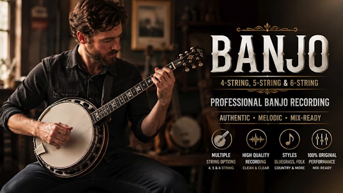 transcribe any 5 strings banjo song for tablature