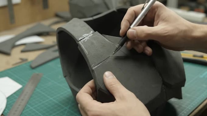 create, design eva foam cosplay armor, 3d cosplay model and sewing pattern