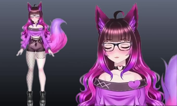 design and rig anime vtuber live 2d vtuber model for vtuber studio