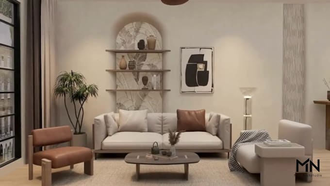 do interior and exterior design with realistic 3d rendering, virtual renovation