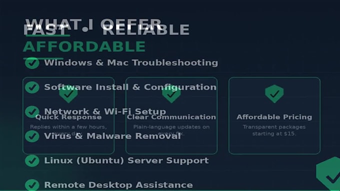 provide remote IT support and technical troubleshooting
