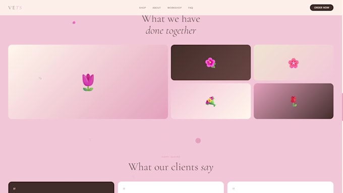 design and develop a custom website in any visual style
