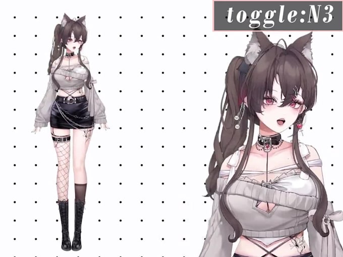 create live2d vtuber model, pngvtuber rigging for anime vtuber avatar