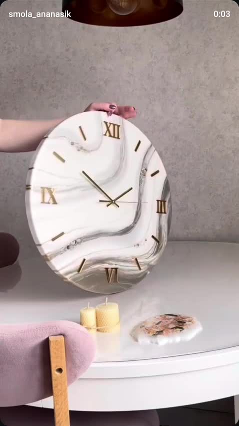 make a handmade custom resin wall clock for home decor