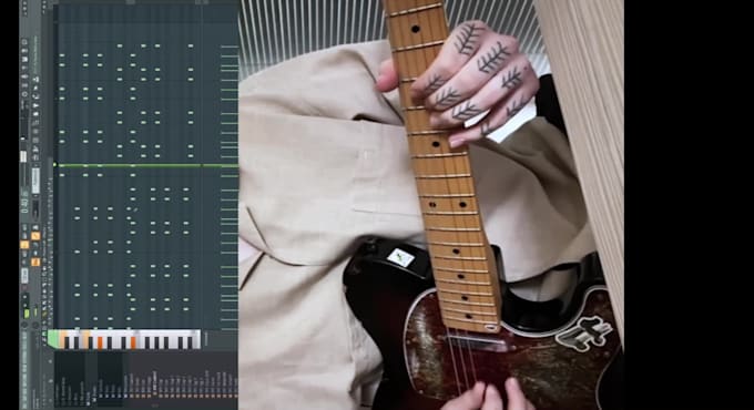record professional electric guitar for your track